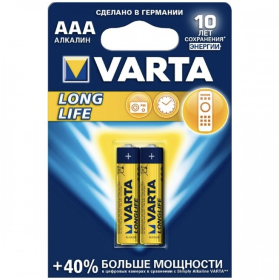   / Varta -  Longlife micro AAA LR03 1,5V 2 