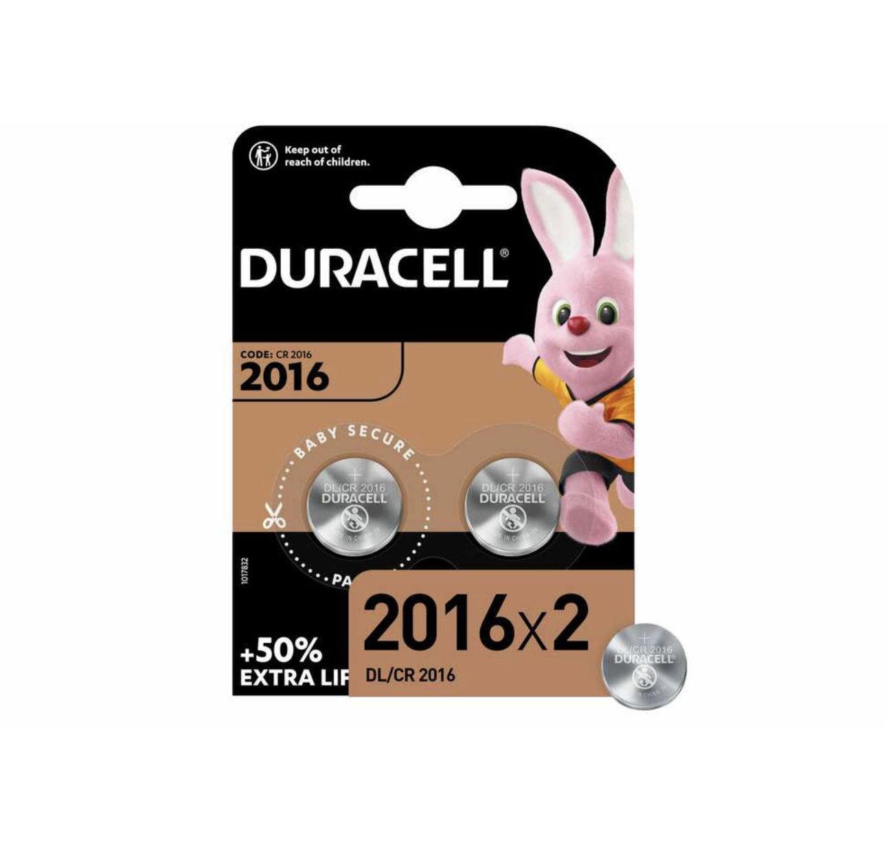   / Duracell -  +60% Extra Life CR2016, 2 